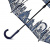 Женский зонт-трость прозрачный Fulton L042-3042 LondonIcons