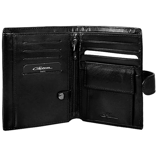 Мужской кошелёк чёрный Giorgio Ferretti 00001-6 black GF