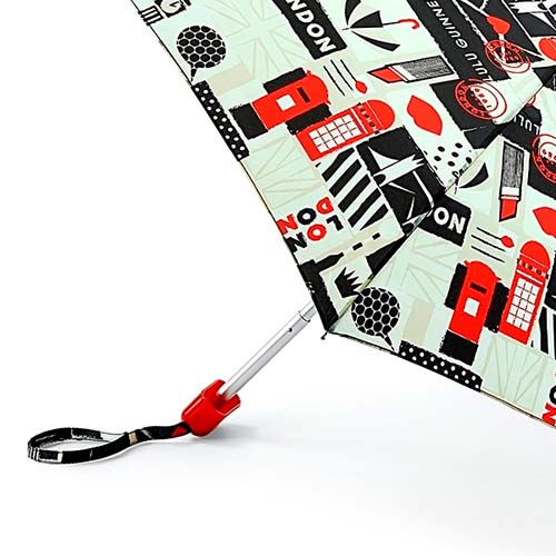 Женский зонт механика Lulu Guinness чёрный Fulton L717-3075 London
