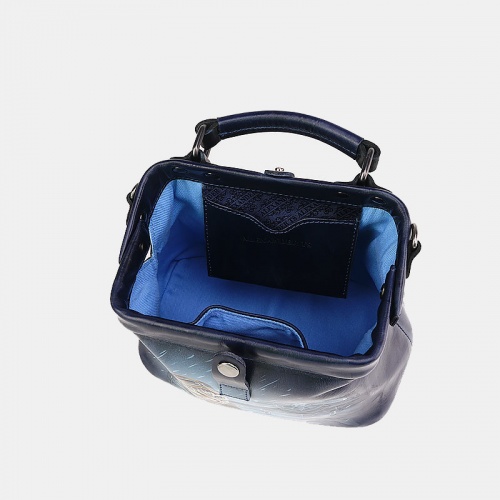 Женская сумка, синяя Alexander TS W0013 Blue Black Кот авиатор