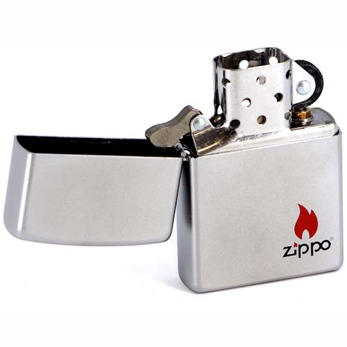 Зажигалка с покр. Satin Chrome серебристая Zippo 205 ZIPPO GS