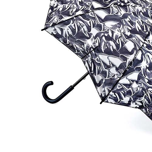 Женский зонт трость серый Fulton L056-3038 SatinDream