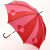 Женский зонт трость Lulu Guinness Eliza-2 Fulton L720-2678 50Red50Pink