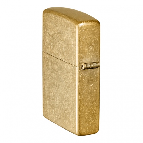 Зажигалка с покрытием Tumbled Brass, латунь/сталь, золотистая, матовая Zippo 49477 GS