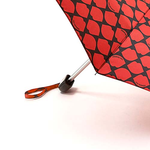 Женский зонт Lulu Guinness Tiny-2 комбинированный Fulton L717-2681 LipsGridRed