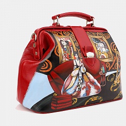 Женская сумка, красная Alexander TS W0023 Red Дама с бокалом