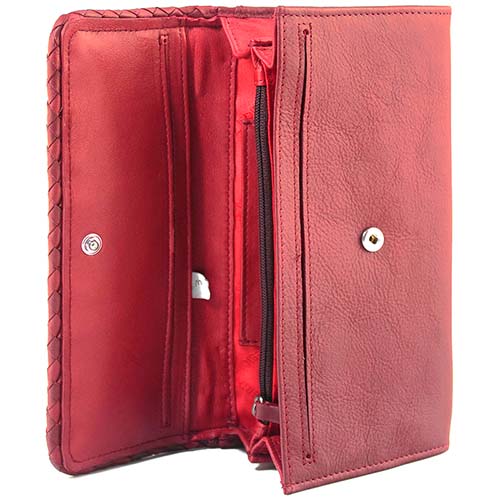 Женский кошелёк красный Hidesign JANET W 1 RED