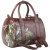 Женская сумка-саквояж коньяк с росписью Alexander TS Баррел «Рябина»