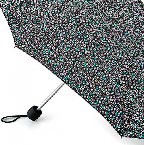Женский зонт механика чёрный Fulton L354-3158 ColourMePetal