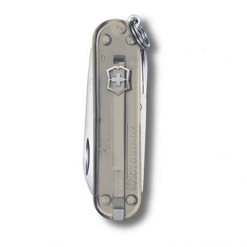 Нож-брелок, 58 мм, 7 функций, полупрозрачный серый Victorinox 0.6223.T31G GS