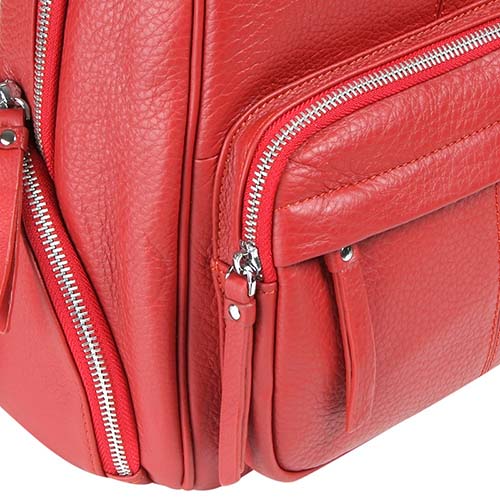 Женский рюкзак красный. Натуральная кожа Jane's Story XL-8805-03