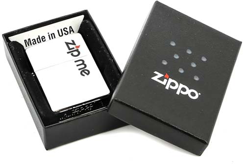 Зажигалка Zip Me с покр. Brushed Chrome серебристая Zippo 200 ZIP ME GS