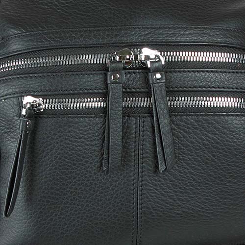 Женский рюкзак чёрный. Натуральная кожа Jane's Story XL-8719-04