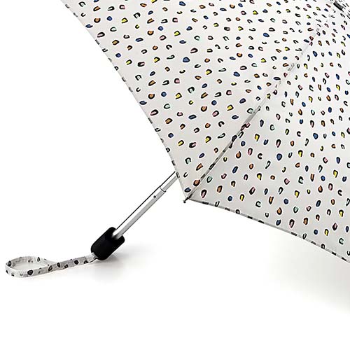 Женский зонт механика белый Fulton L501-3172 CandyLeopard