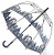 Женский зонт-трость прозрачный Fulton L042-3042 LondonIcons