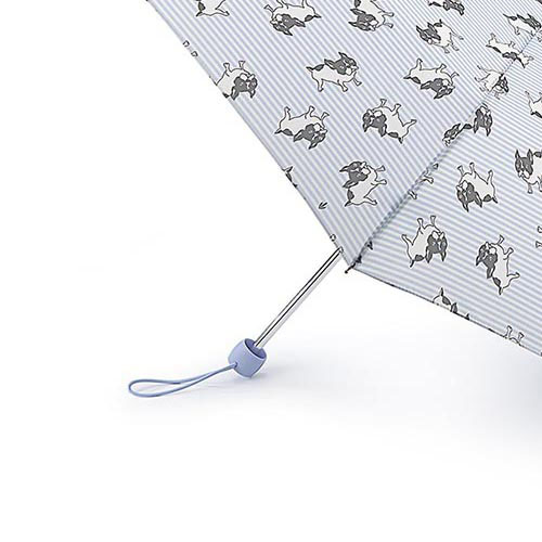 Женский зонт складной голубой Fulton L553-3629 StripeFrenchie