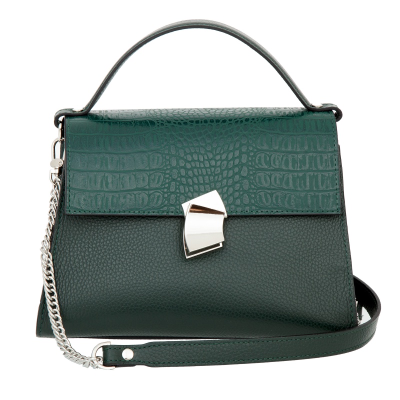 Сумка женская, зелёная Sergio Belotti 60286 dark green Napoli