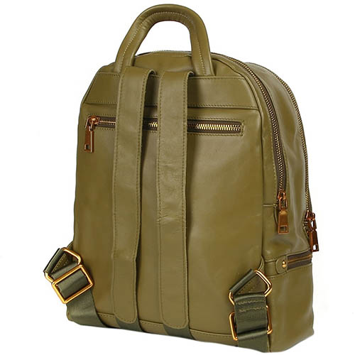 Женский рюкзак зелёный. Натуральная кожа Jane's Story JGF-8626-65