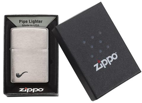 Зажигалка PL Brushed Chrome серебристая Zippo 200PL GS