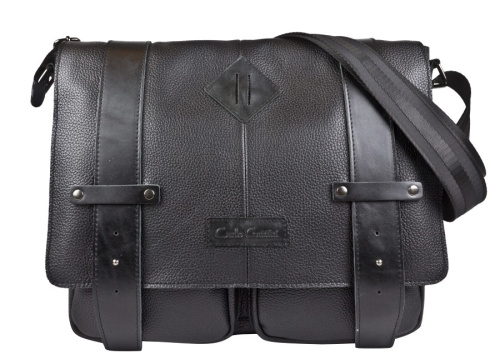 Кожаная мужская сумка Madruzzo black Carlo Gattini 5068-01