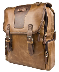 Кожаный рюкзак, коньяк/коричневый Carlo Gattini 3007-03