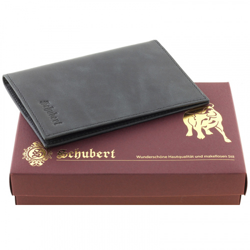 Обложка для паспорта с отделениями для карт чёрная SCHUBERT o025-401/01