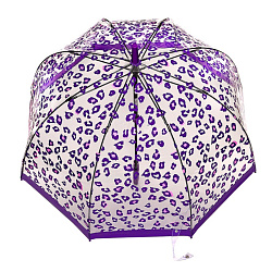 Зонт женский трость Fulton L042-4426 PurpleLeopard (Фиолетовый леопард)