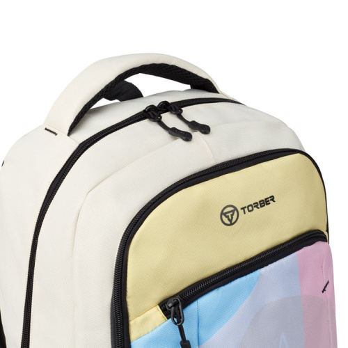 Рюкзак TORBER CLASS X, желтый с орнаментом T9355-22-YEL-M