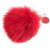 Брелок Шарм с меховым помпоном красный Avanzo Daziaro 018-FOX-RED