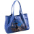 Женская сумка синяя с росписью Alexander TS Флоруа «Вечер в Париже»
