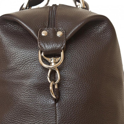 Кожаная дорожная сумка, темно-коричневая Carlo Gattini 4013-04