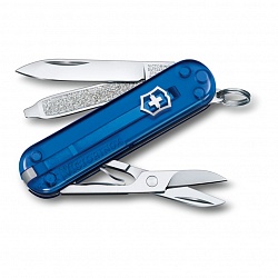 Нож-брелок, 58 мм, 7 функций, полупрозрачный синий Victorinox 0.6223.T2G GS