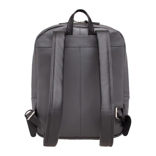 Кожаный мужской рюкзак для ноутбука Faber Grey/Black Lakestone 918304/GR/BL