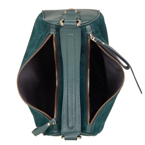Женская сумка, зеленая Sergio Belotti 60222 green velour