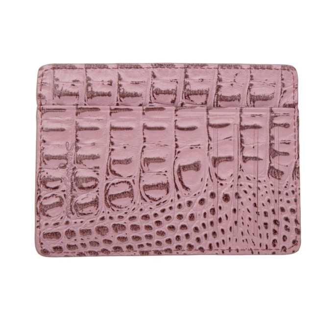 Картхолдер, розовый Sergio Belotti 7302 croco pink