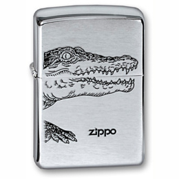 Зажигалка Alligator с покр. Brushed Chrome серебристая Zippo 200 ALLIGATOR GS