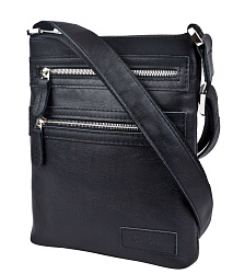 Кожаная мужская сумка Valdozza black Carlo Gattini 5069-01
