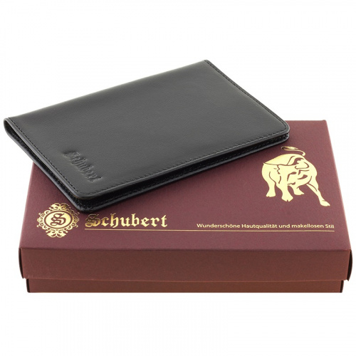 Обложка для паспорта с отделениями для карт чёрная SCHUBERT o015-402/01