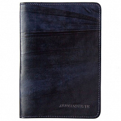 Обложка для паспорта синяя Alexander TS PR006 Blue