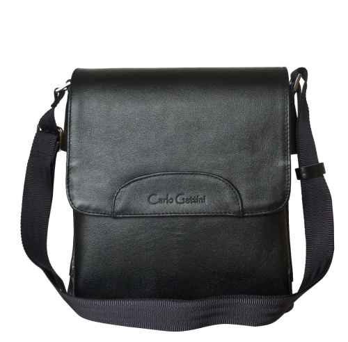 Кожаная мужская сумка, черная Carlo Gattini 5040-01