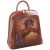 Женский рюкзак коньяк с росписью Alexander TS Ревиаль «Брамби»
