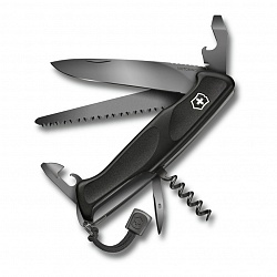 Нож перочинный, 130 мм, 12 функций, с фиксатором лезвия, чёрный Victorinox 0.9563.C31P GS