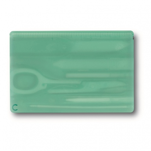 Швейцарская карточка, 10 функций, мятный цвет Victorinox 0.7145.T GS