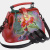 Женская сумка-саквояж красная с росписью Alexander TS Фрейм «Колибри»