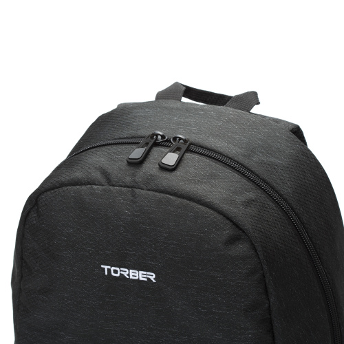 Рюкзак TORBER GRAFFI, серый с карманом синего цвета T2671-BLU