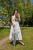 Зонт женский трость Fulton L042-4253 WeddingFloralBorder (Цветочная кайма )