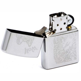 Зажигалка Wolf с покр. Brushed Chrome серебристая Zippo 200 Wolf GS