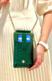 Сумочка для телефона Narvin (Vasheron)  9244-N.Croco Green
