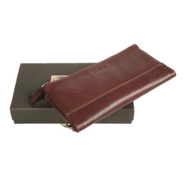 Барсетка коричневая Gianni Conti 912211 dark brown