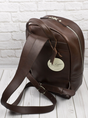 Женский кожаный рюкзак Albiate Premium brown Carlo Gattini 3103-53